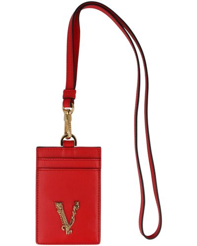 Versace Virtus Card Holder - Red