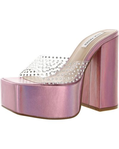 Steve Madden Ruby Embellished Slip-on Platform Sandals - Pink