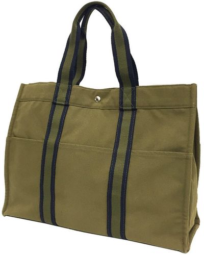 Hermès Herline Canvas Tote Bag (pre-owned) in Brown