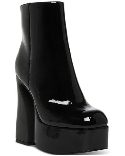 Madden Girl Kourtt Patent Platforms Mid-calf Boots - Black