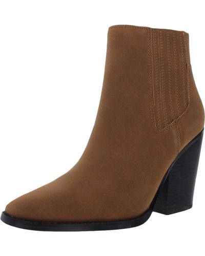 Kendall + Kylie Colt-bootie Faux Suede Pointed Toe Ankle Boots - Brown