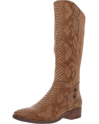 BareTraps Madelyn Faux Leather Embossed Knee-high Boots - Brown