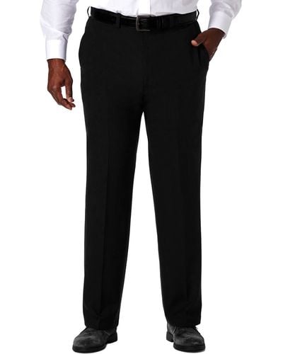 Haggar Big & Tall Pro Gabardine Classic-fit No-iron Dress Pants - Black