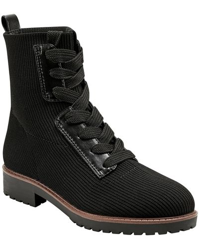 Bandolino Fran 2 Ankle Pull On Combat & Lace-up Boots - Black