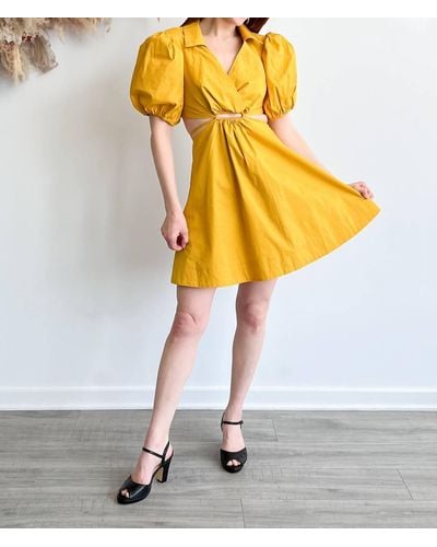 En Saison Haley Mini Dress - Yellow