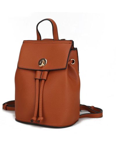 MKF Collection by Mia K Serafina Vegan Leather Backpack - Brown