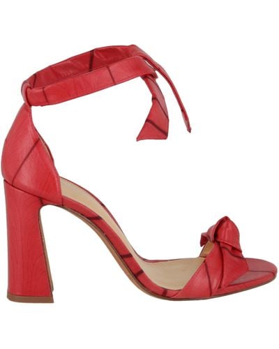 Alexandre Birman Clarita Curve Beleaf Heel Sandals - Red