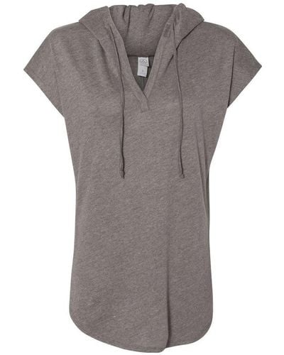 Alternative Apparel Vintage Jersey Hooded Poncho - Gray