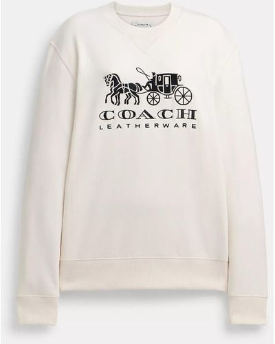 COACH Horse And Carriage Crewneck Sweatshirt - White