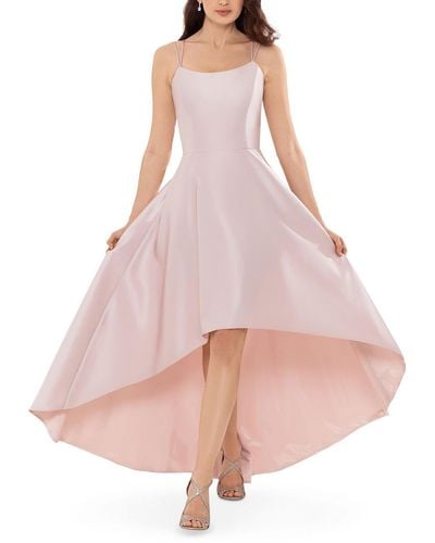 Xscape Petites Sateen Tea-length Fit & Flare Dress - Pink