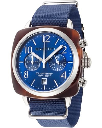 Briston 15140.sa.t.9.nnb Clubmaster 40mm Quartz Watch - Blue