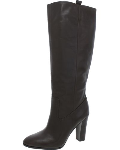 Veronica Beard Vesper Leather Tall Knee-high Boots - Black