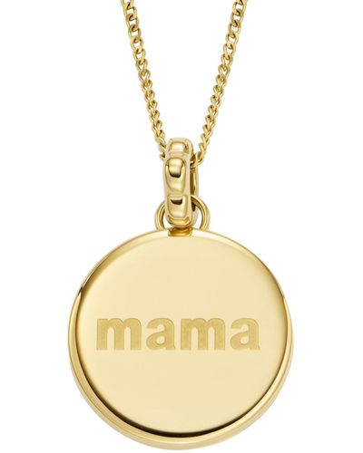 Fossil Mothers Day Locket -tone Stainless Steel Pendant Necklace - Metallic