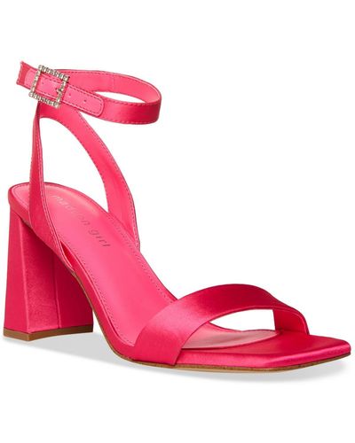 Madden Girl Winnii Patent Ankle Strap Dress Sandals - Pink