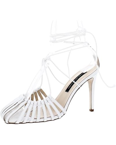 Chelsea Paris Finn Leather Strappy Heels - Natural