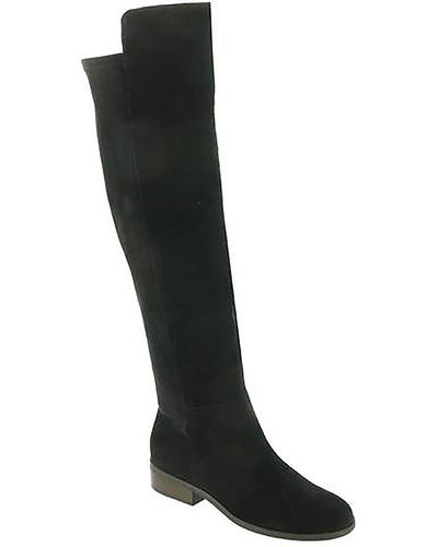 Lucky Brand Calypso Suede Wide Calf Over-the-knee Boots - Black