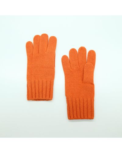 Portolano Cashmere Gloves - Orange