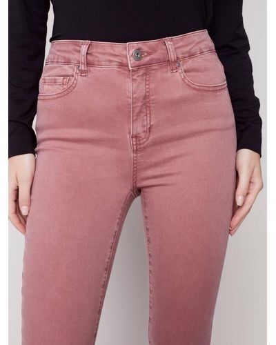 Charlie b Twill Flare Pant - Pink