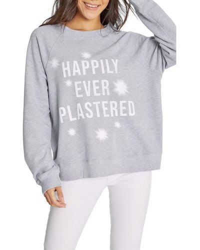 Wildfox Sommers Graphic Comfy Sweatshirt - Gray