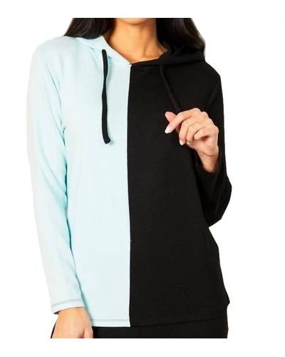 French Kyss Color Block Hoodie - Black