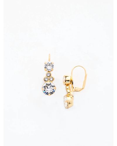 Sorrelli Clustered Circular Crystal Drop Dangle Earrings In Bright Gold Tone/crystal - Metallic