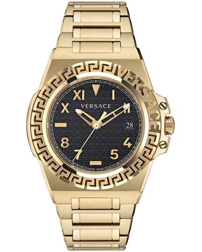 Versace Greca Reaction Bracelet Watch - Metallic