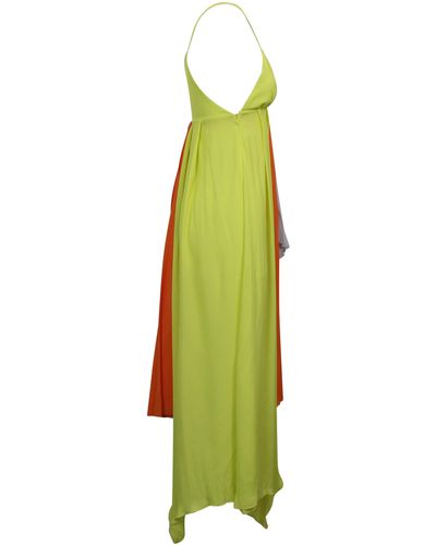 Unravel Project Crepon Slip Layers Dress - Green