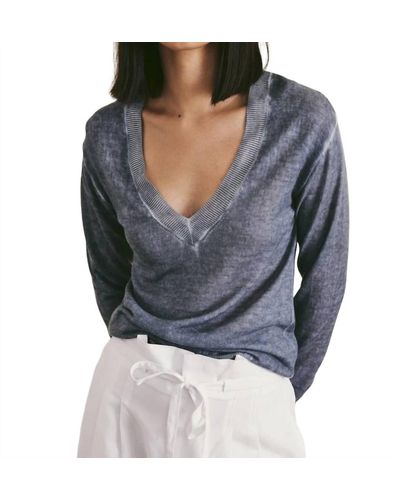 Line Halia V-neck Sweater - Gray