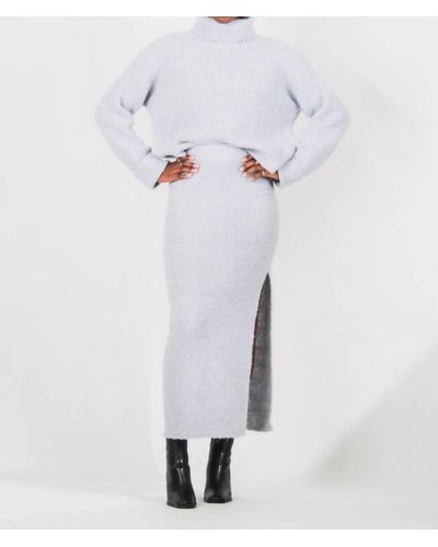 525 America Gwen Boucle Maxi Skirt - White