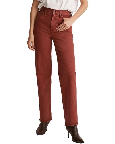 Madewell The Perfect Vintage High-rise Stretch Wide Leg Jeans - Red