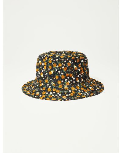 Lucky Brand Floral Corduory Bucket Hat - Yellow