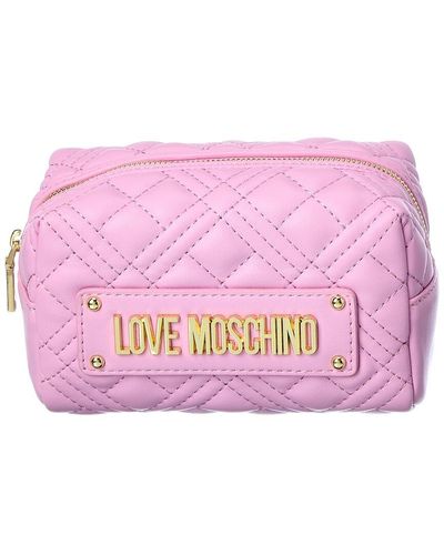 Love Moschino Quilted Pouch - Pink