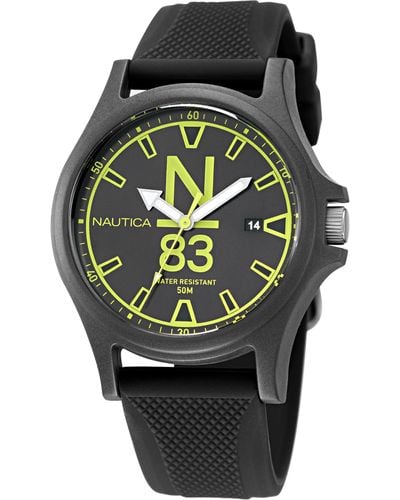 Nautica Java Sea Textured Silicone 3-hand Watch - Green