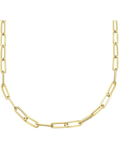 Fine Jewelry 16" Paper Clip Chain 14k - Metallic