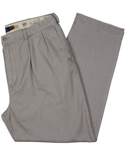 Lauren by Ralph Lauren Mid Rise Relaxed Fit Chino Pants - Gray
