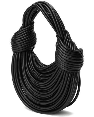 Tiffany & Fred Smooth Leather String Bag - Black