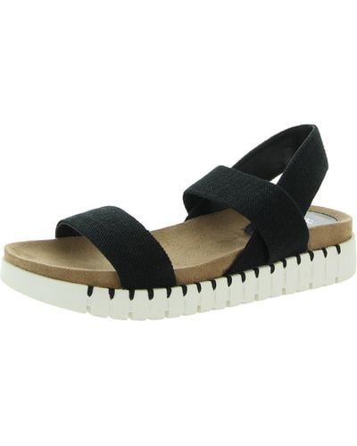 Style & Co. Milaaf Slip On Open Toe Flat Sandals - Black