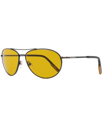 Zegna Aviator Sunglasses Ez0139 02e Matte Black 62mm