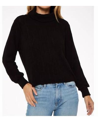 Project Social T Yves Ribbed Turtleneck - Black