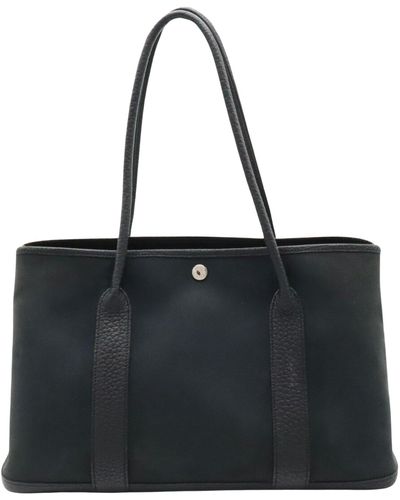 Hermès Garden Party Canvas Tote Bag (pre-owned) - Black