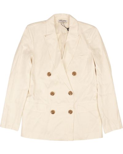 Opening Ceremony eggshell White Double-breasted Blazer - Natural