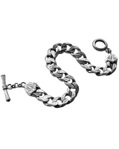 Konstantino Sterling Flat Link Bracelet Bmk4060-131 - Black