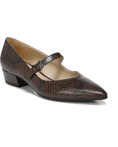 Naturalizer Florencia Faux Leather Lizard Embossed Pumps - Brown