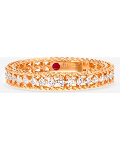 Roberto Coin 18k Rose Gold Symphony Princess Collection Diamond Band 7771359ax65x - Orange