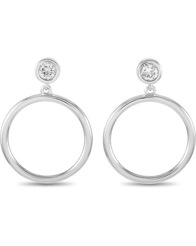 Non-Branded Lb Exclusive 14k White Gold 0.40 Ct Diamond Earrings - Metallic