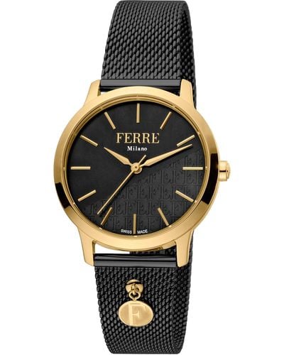 Ferré Fashion 32mm Quartz Watch - Black