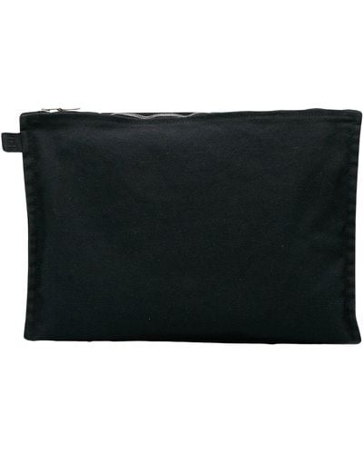 Hermès Herline Canvas Clutch Bag (pre-owned) - Black
