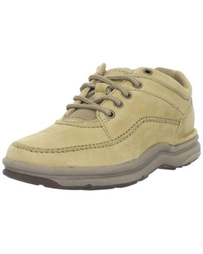 Rockport World Tour Classic Nubuck Breathable Walking Shoes - Natural
