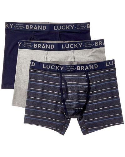 Lucky Brand Woven Cotton Classic Boxers Underwear 3-Pack Irish Shamrocks  SMALL
