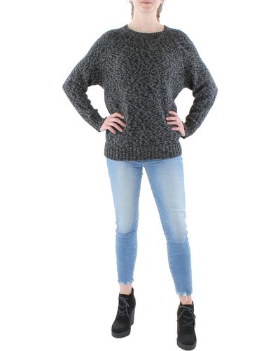 Eileen Fisher Organic Cotton Jewel Neck Pullover Sweater - Black